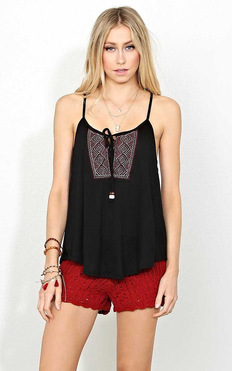 Shine Bright Knit Tank - - Black in Size by Styles For Less