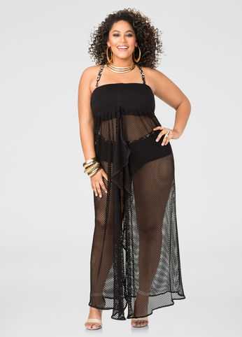2-In-1 Mesh Swim Cover-Up