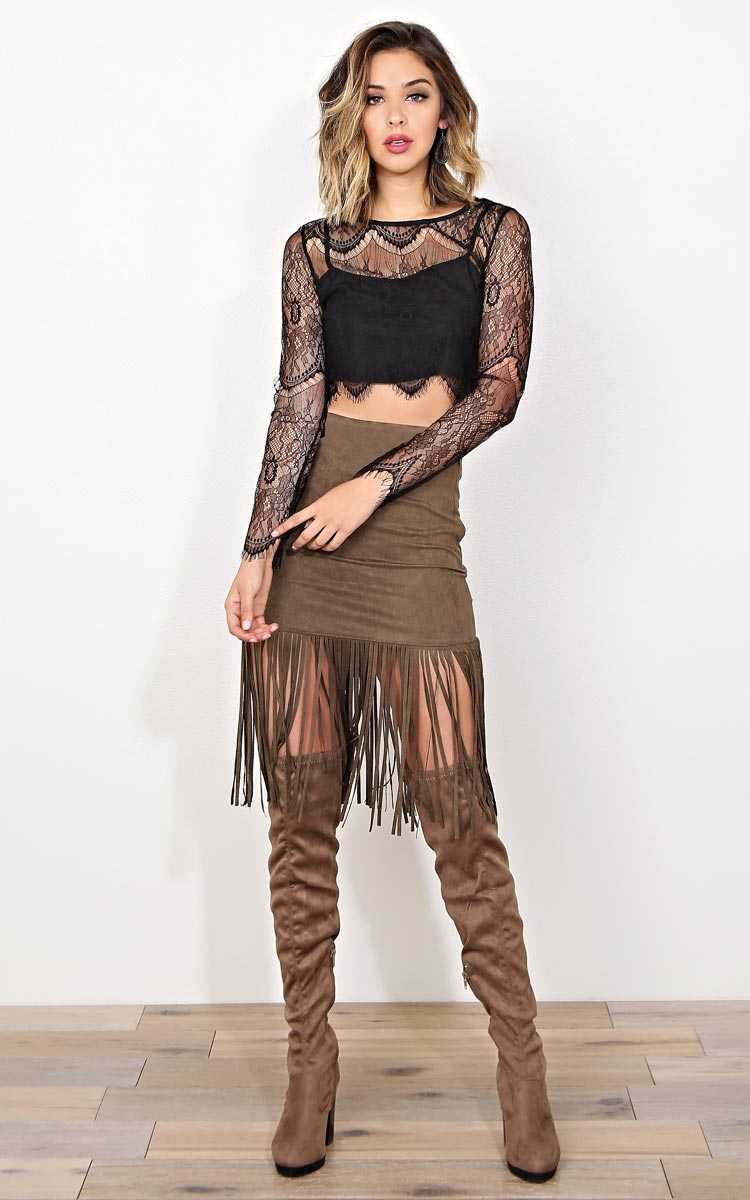 Pleasing Lace Woven Top - - Black in Size by Styles For Less