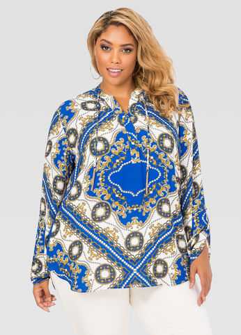 Status Hi-Lo Tassel Blouse