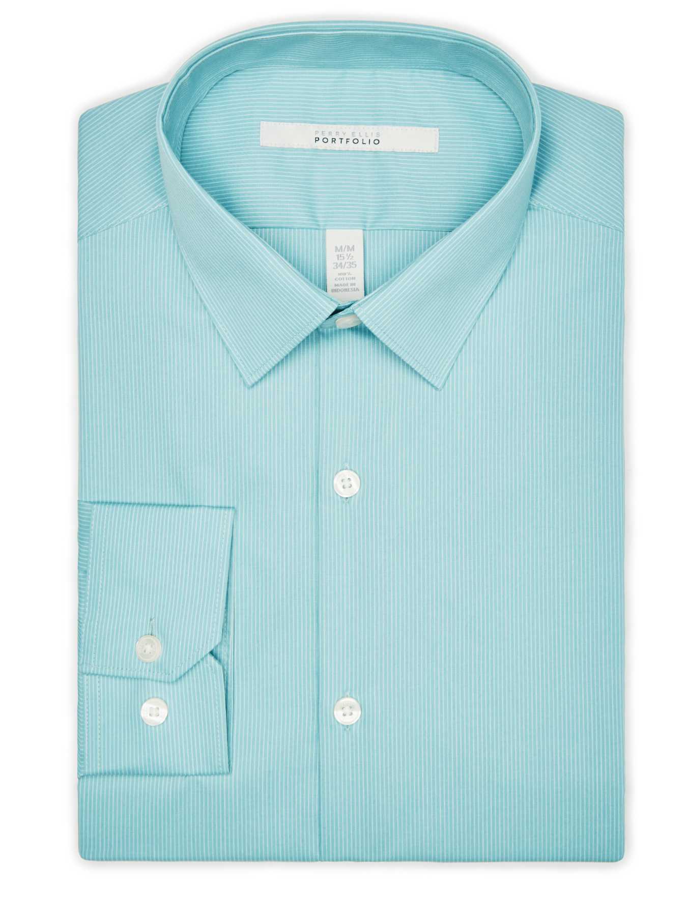 Perry Ellis Very Slim Pinstripe Dress Shirt