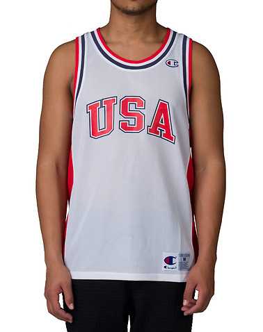 CHAMPION MENS White Clothing / Tank Tops L