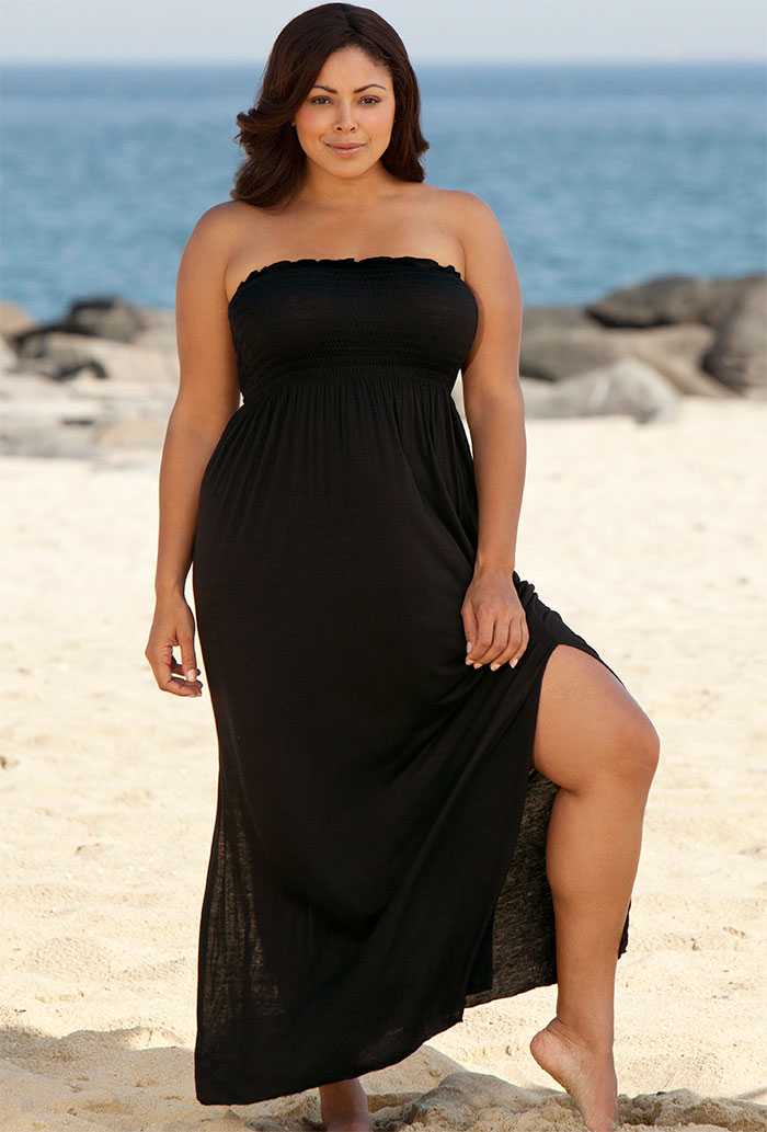Black Smocked Maxi Dress