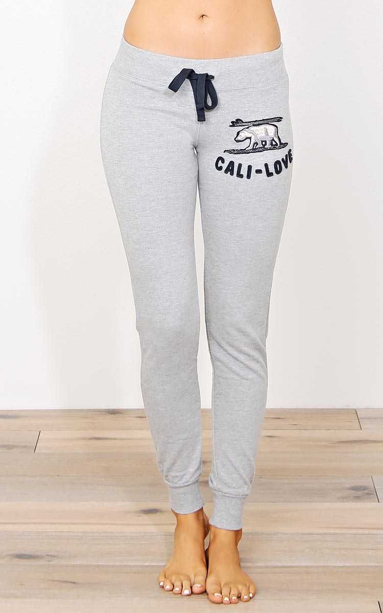 CALI-LOVE Knit Joggers - LGE - Heather in Size Large by Styles For Less