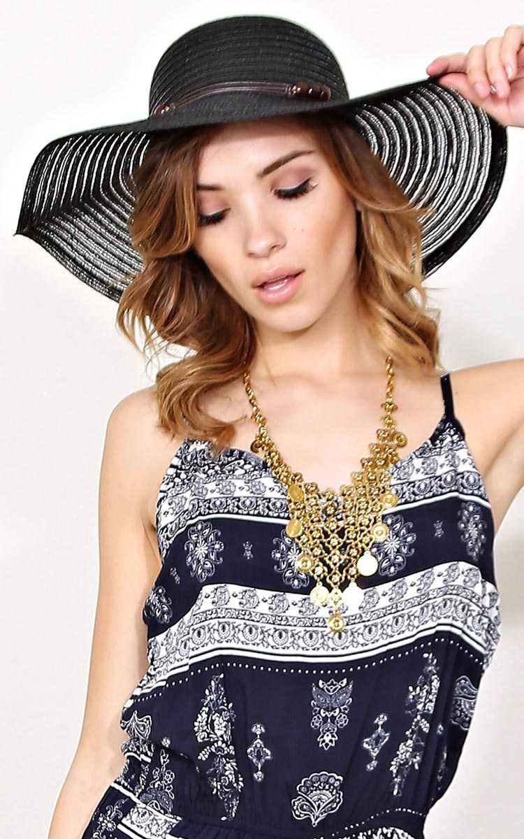 Shady Lady Woven Floppy Hat - N/S - by Styles For Less