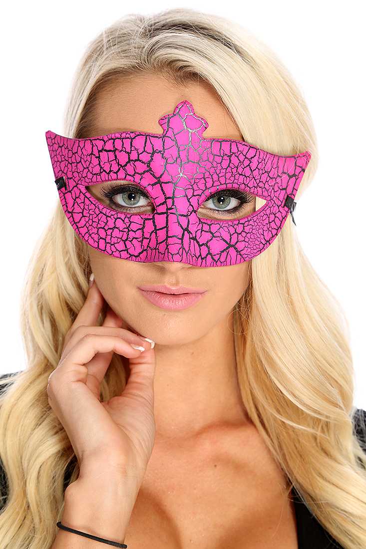 Rose Crackle Paint Eye Mask