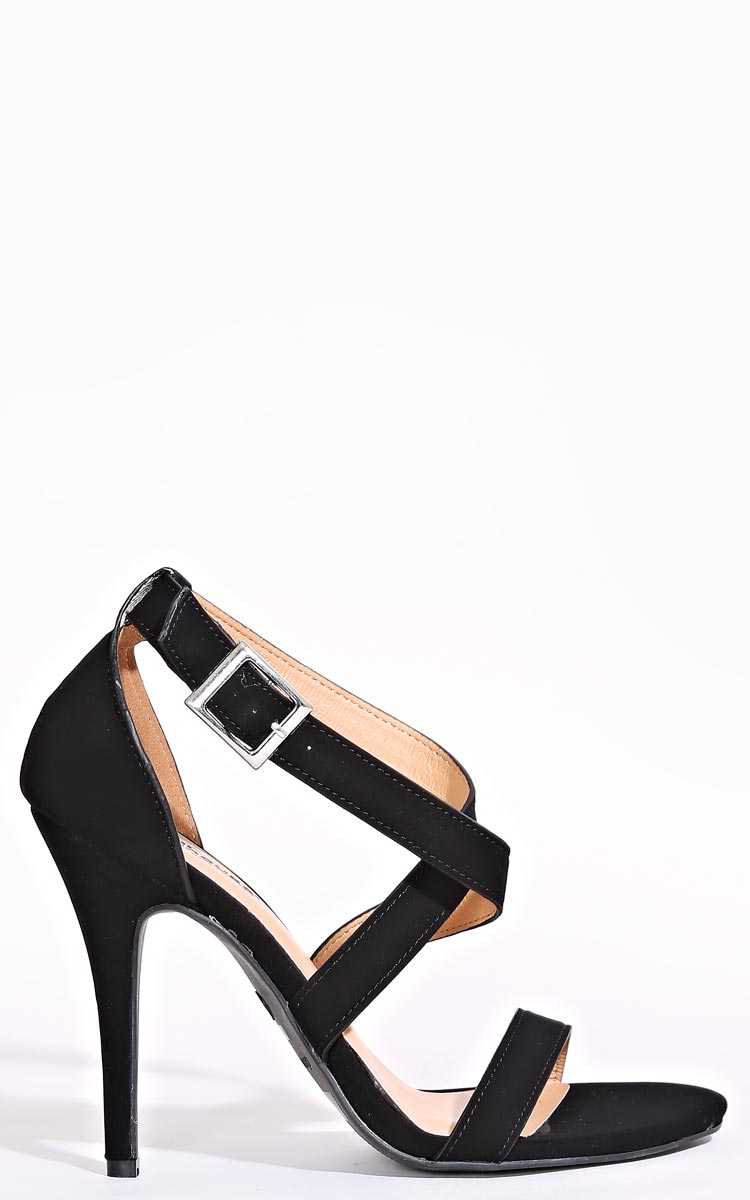Charlotte Strappy Heels - Black in Size 8.5 by Styles For Less
