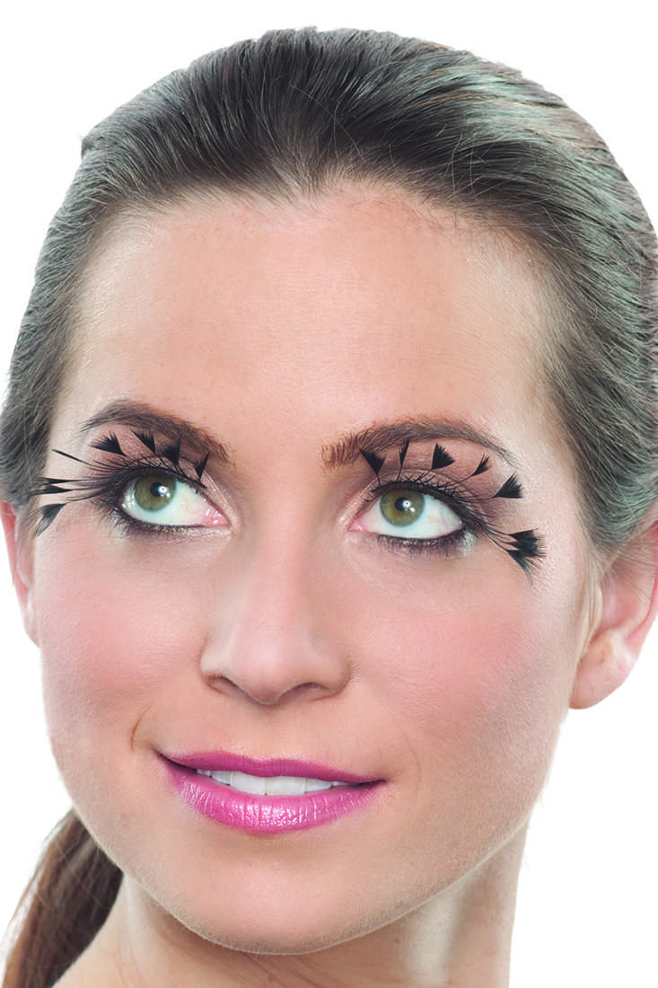 Black Faux Feather Sexy Ravewear Eyelashes