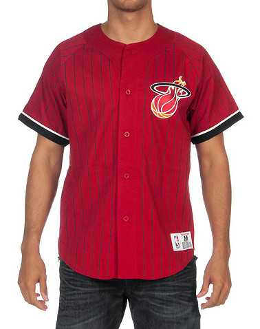 MITCHELL AND NESS MENS Red Clothing / Button Down Shirts