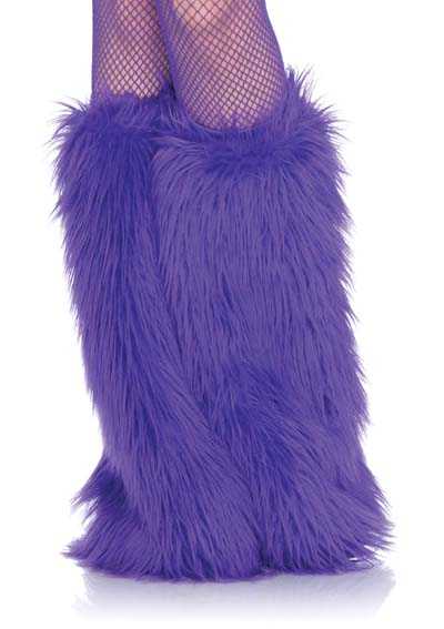 Purple Furry Leg Warmers