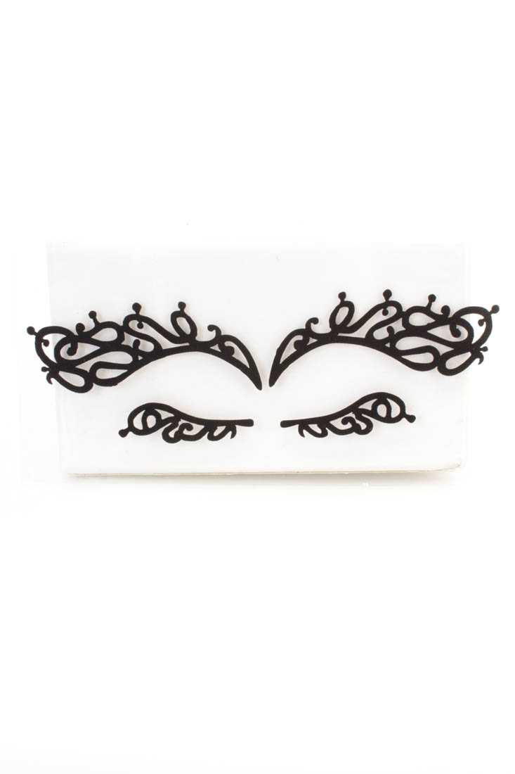 Black Fabric Sticker Eye Mask