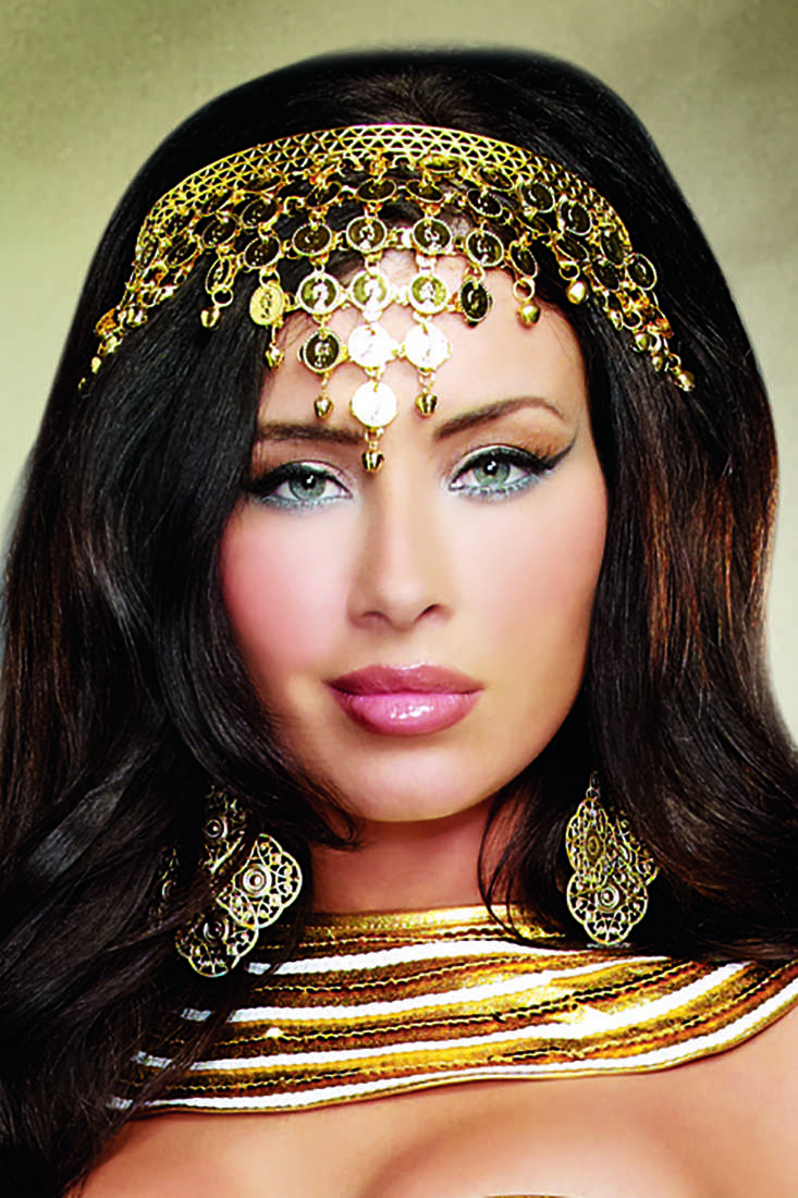 Shimmering Gold Coin Crown Costume Accessories