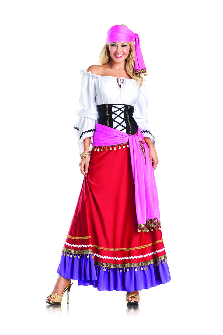 5Pc. Deluxe Tempting Gypsy Costume