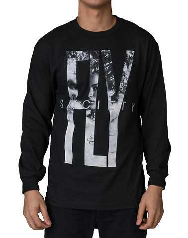 FLYOCIETY MENS Black Clothing / Tops