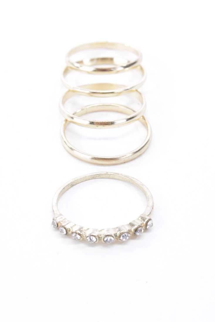 Gold High Polish Metal Ring Set