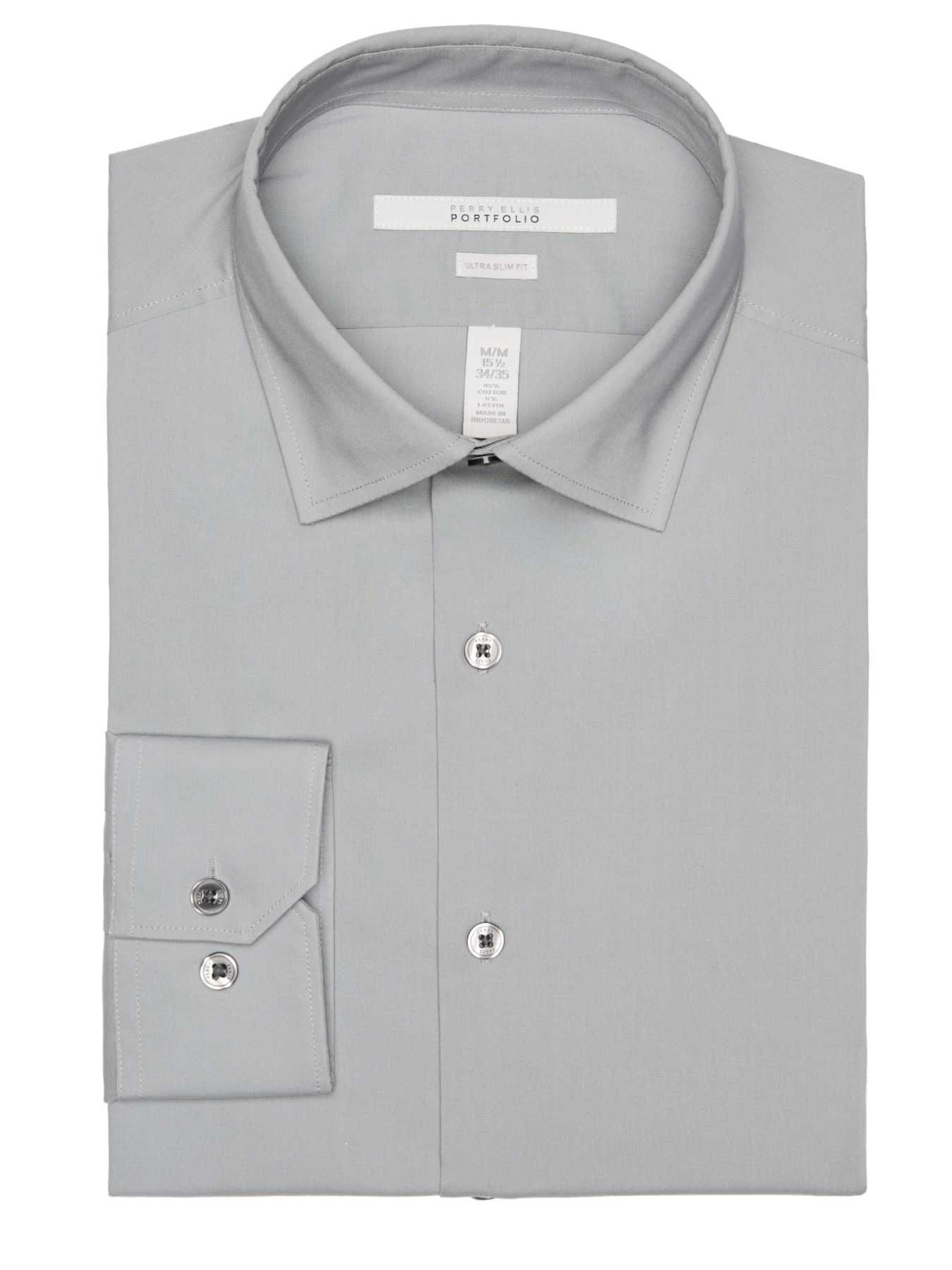 Perry Ellis Ultra Slim Solid Dress Shirt