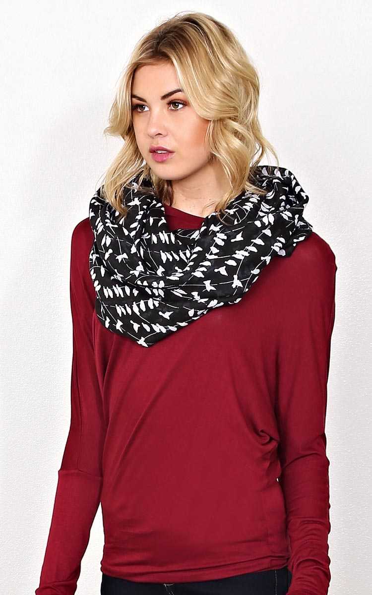Fly Freely Woven Loop Scarf - N/S - Black by Styles For Less
