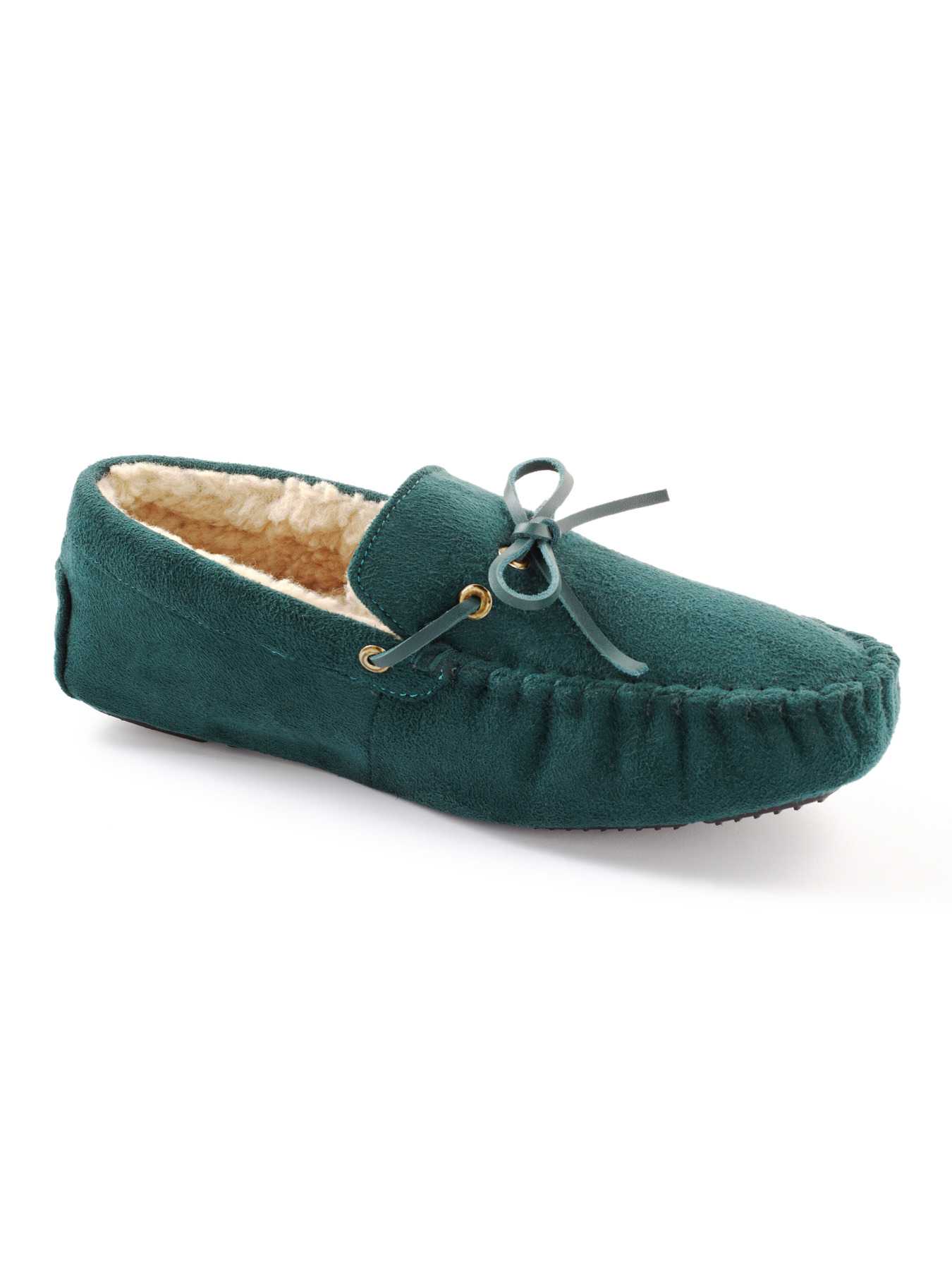 Perry Ellis Green Flannel Loafer Slipper
