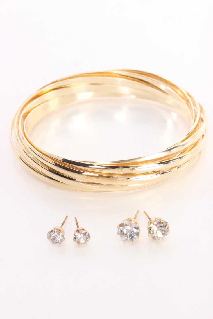 Gold High Polish Metal Cute Accessory Set