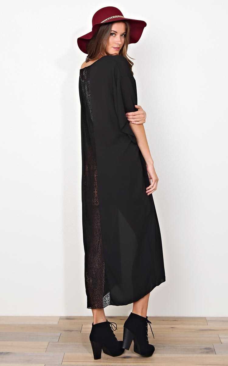 Back To Floral Woven Wrap - - Black in Size by Styles For Less