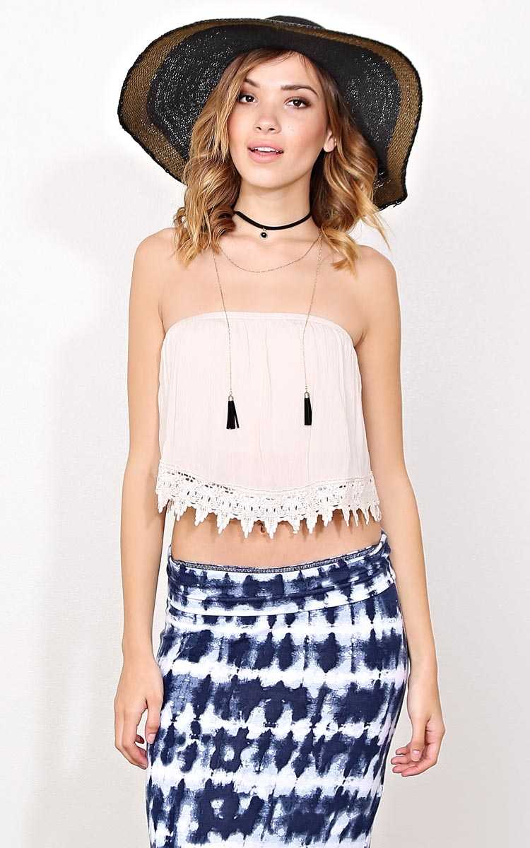 Daylight Woven Gauze Tube Top - - Natural in Size by Styles For Less