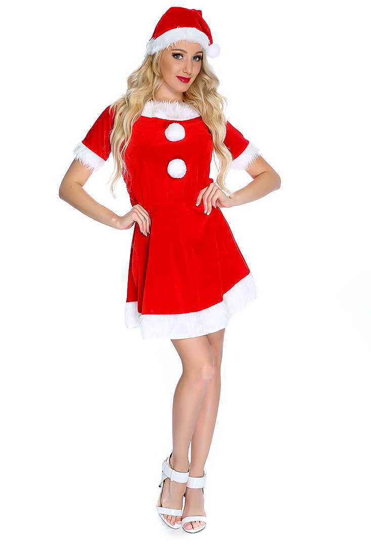 Holiday Santa Girl Costume Dress