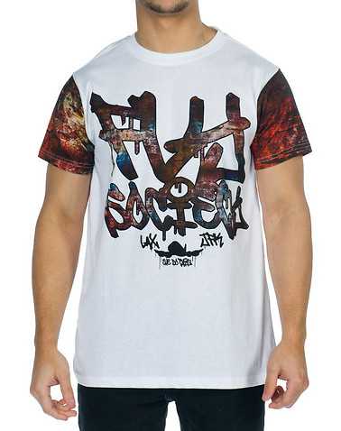 FLY SOCIETY MENS White Clothing / Tees and Polos L