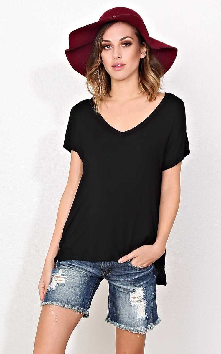 Black On The Run Knit Top - SML - Black in Size Small by Styles For Less