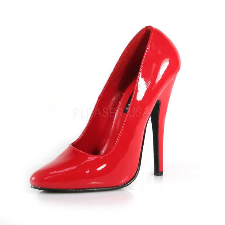 Red Patent Single Sole Pump High Heels