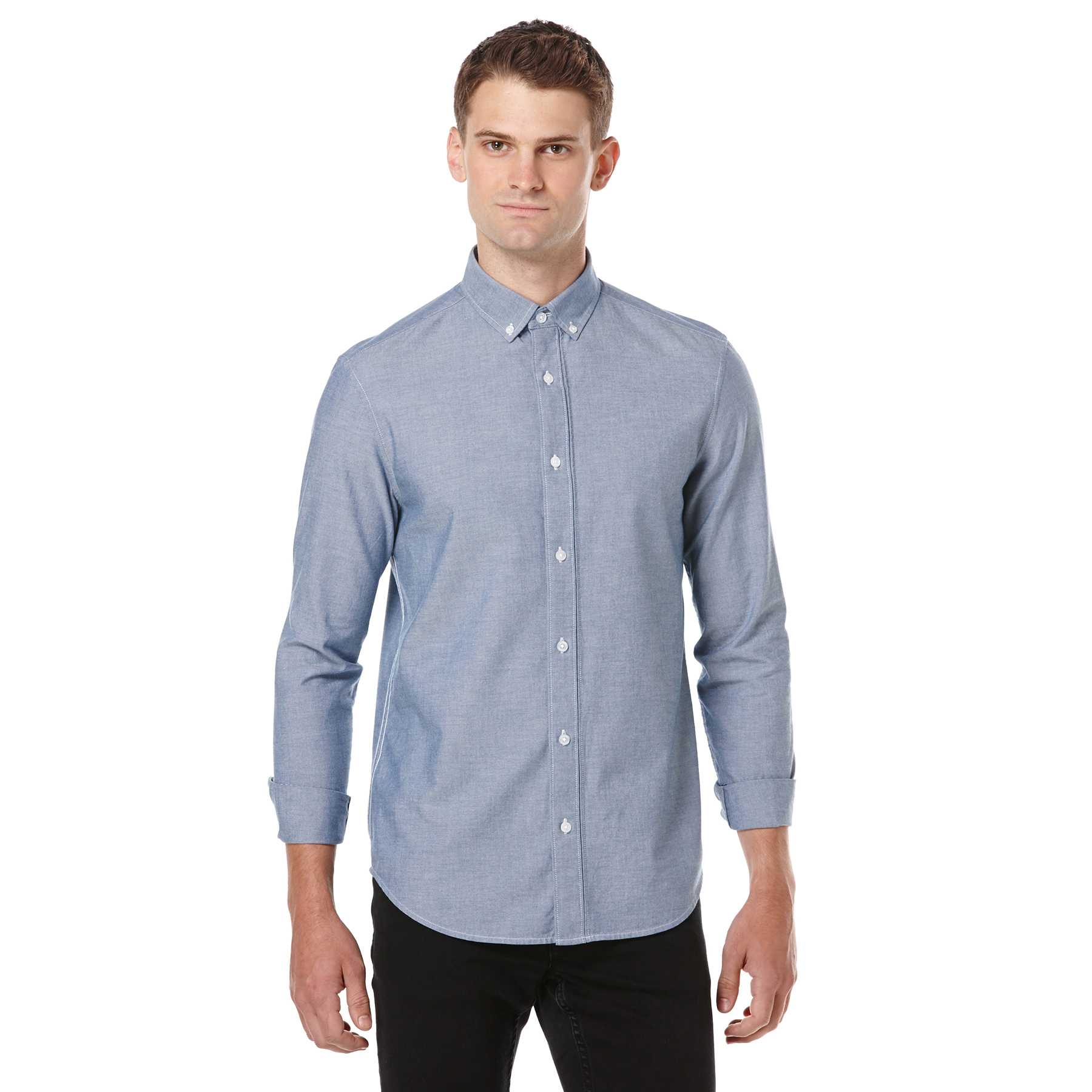 Original Penguin LONG SLEEVE OXFORD STRAIGHT UP SHIRT