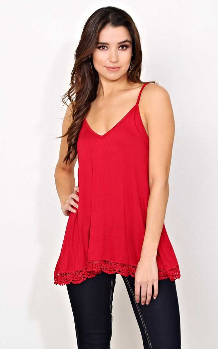 Sweet Nothing Knit Top - SML - Red in Size Small by Styles For Less