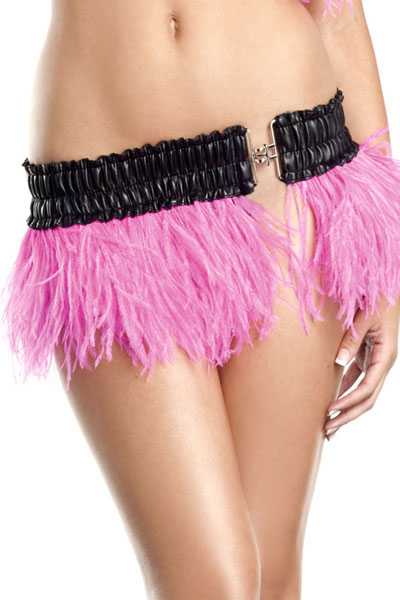 Hot Pink Ostrich Feather Skirt
