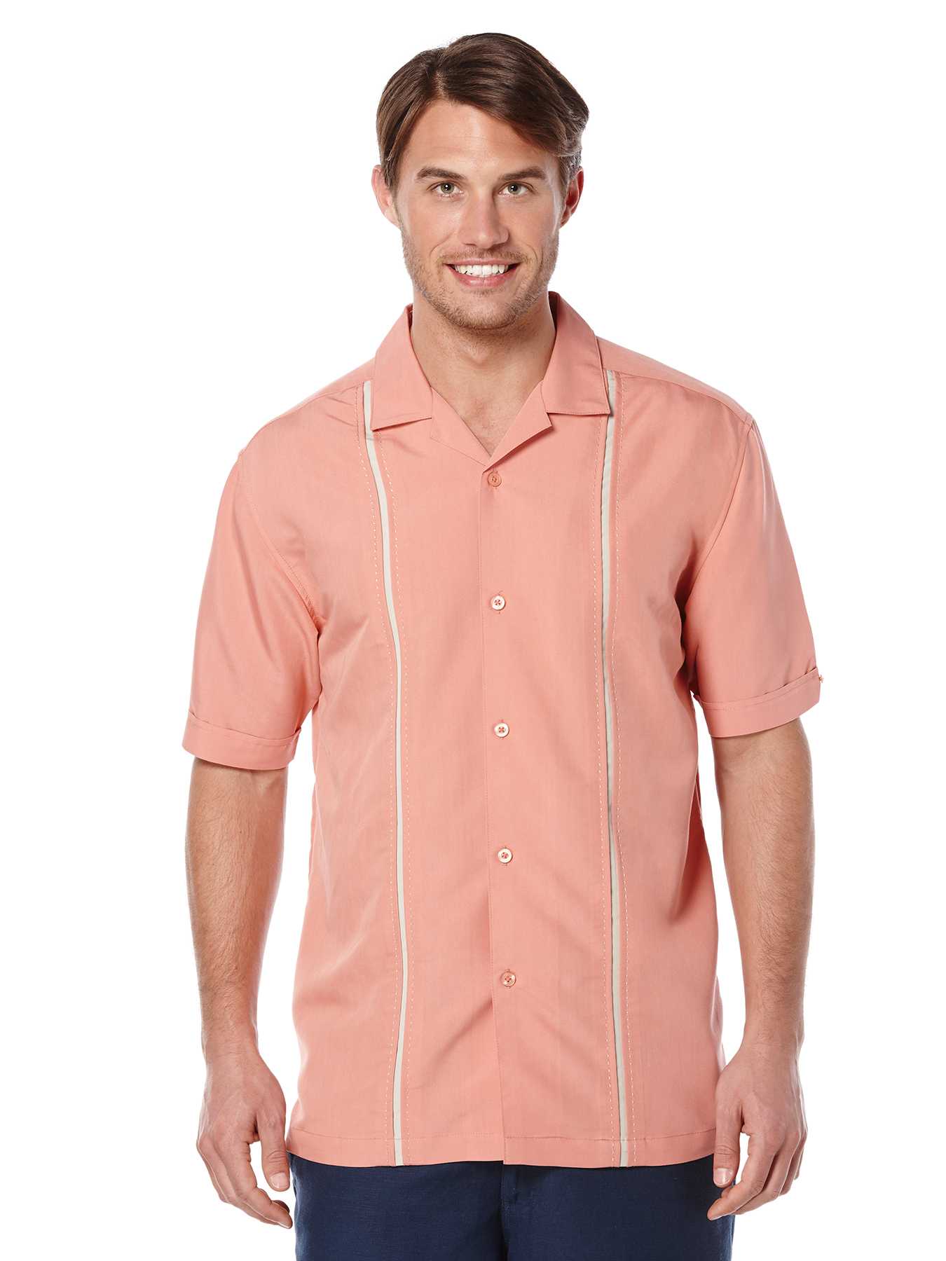 Cubavera Short Sleeve Inserts With Pickstitch