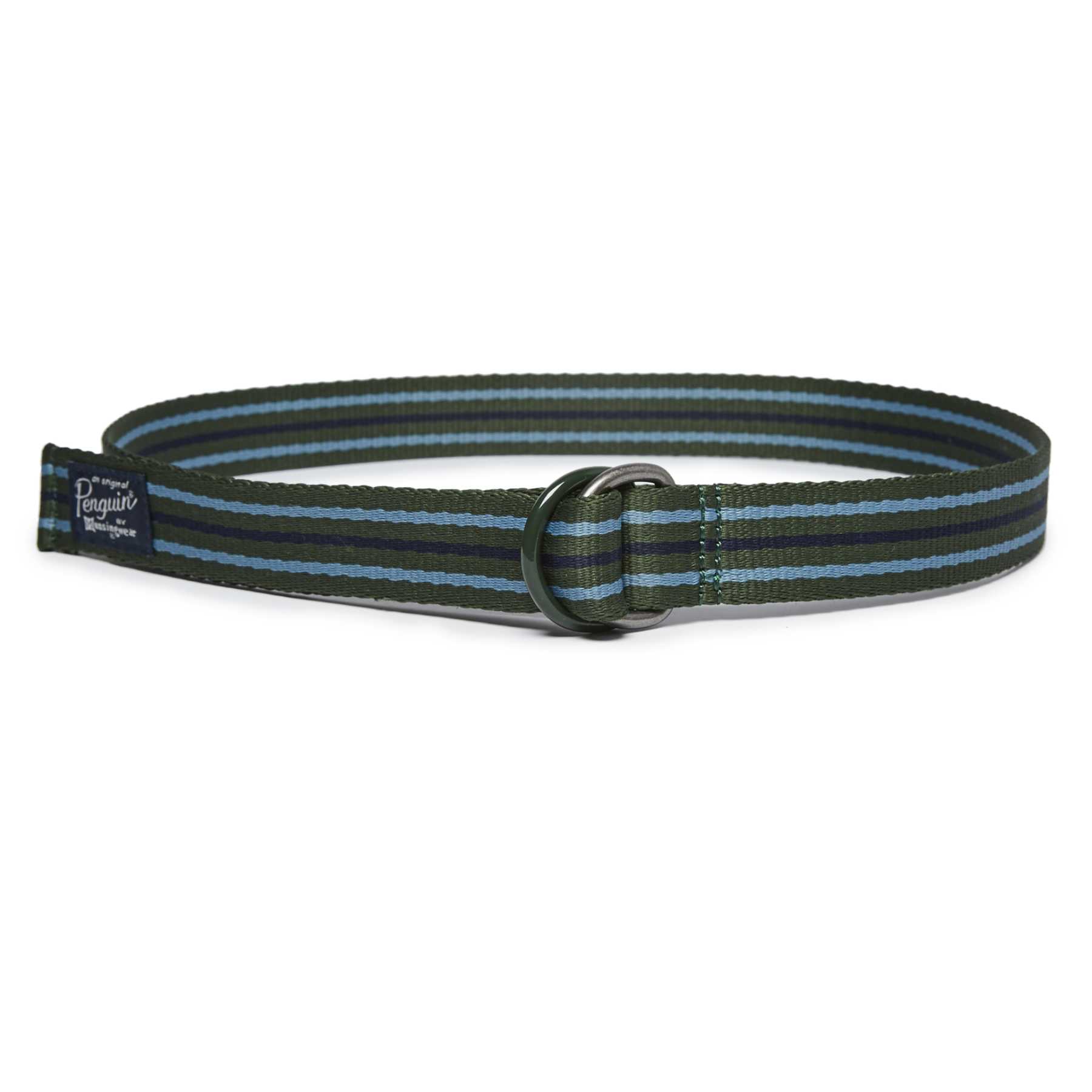 Original Penguin MULTI-STRIPE DOUBLE D-RING WEB BELT