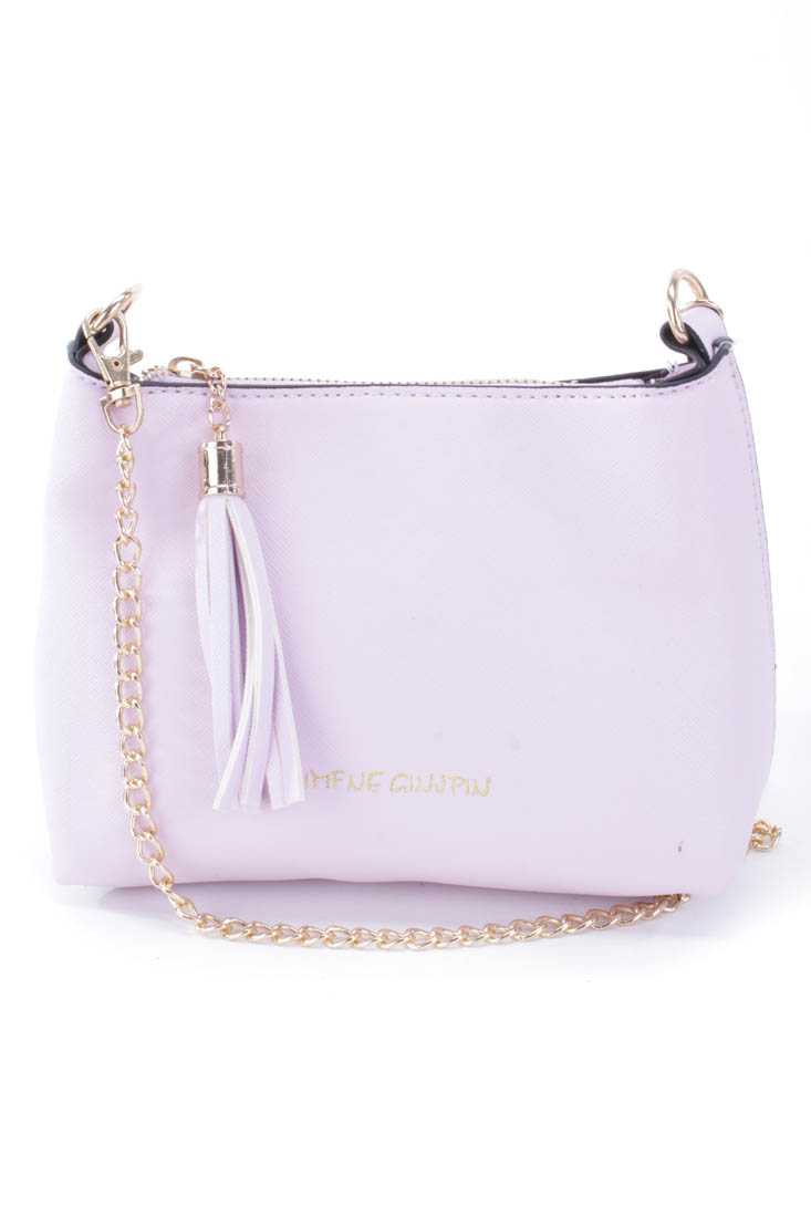 Lavender Faux Leather Twist Lock Mini Handbag