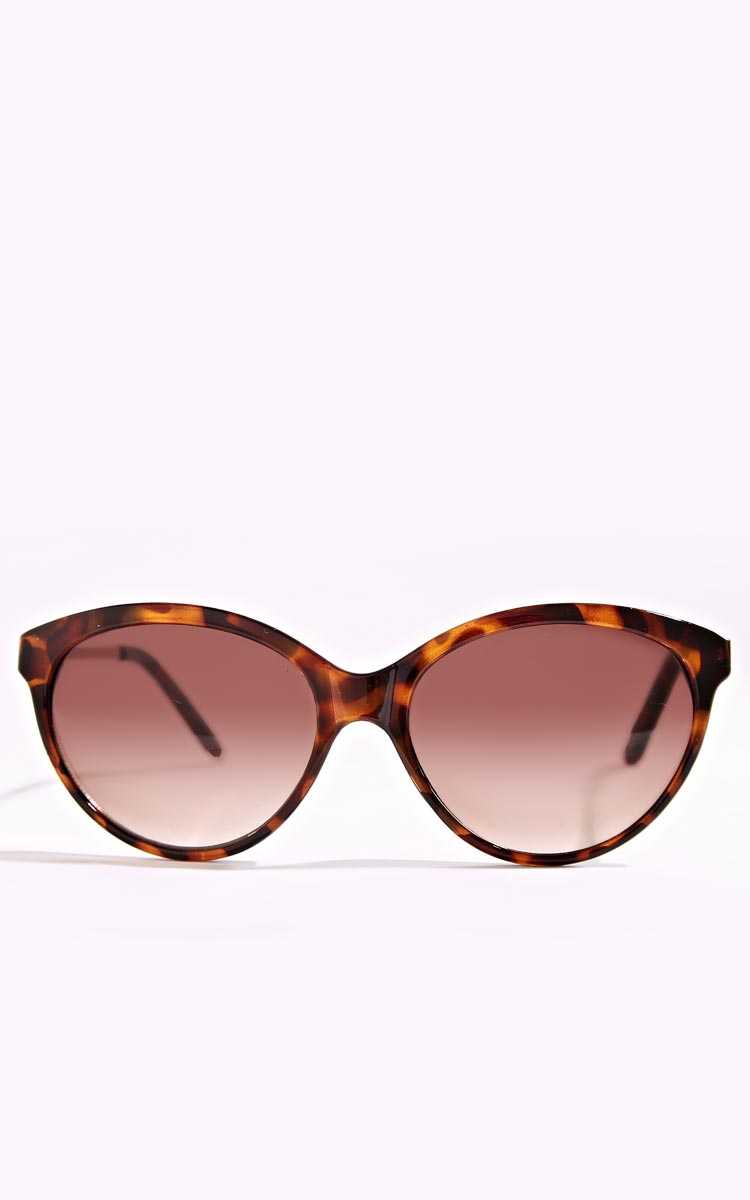 Trini Round Cateye Sunglasses - N/S - TORT by Styles For Less