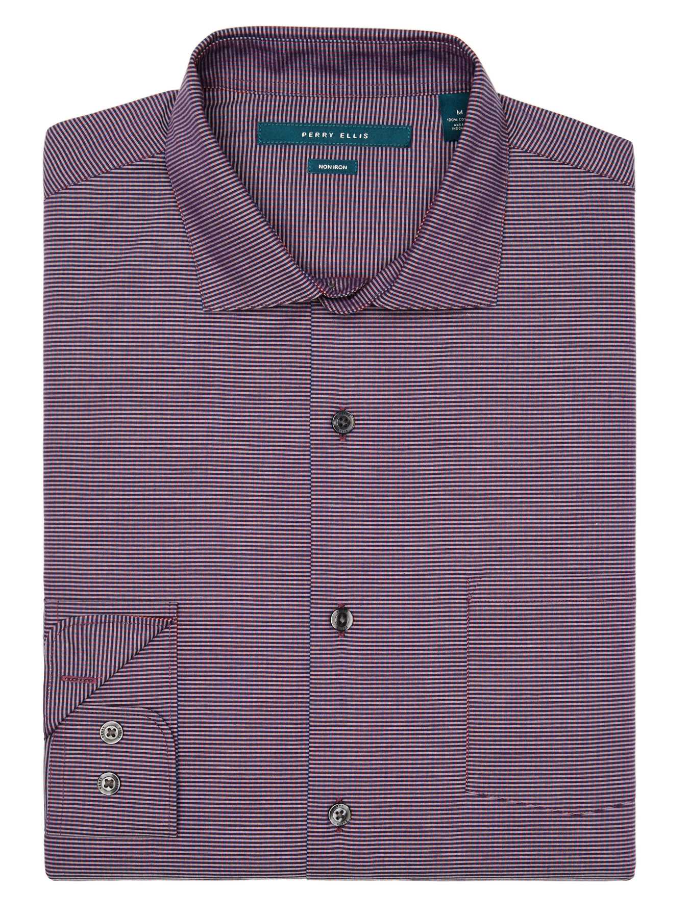 Perry Ellis Non-Iron Iridescent Stripe Shirt