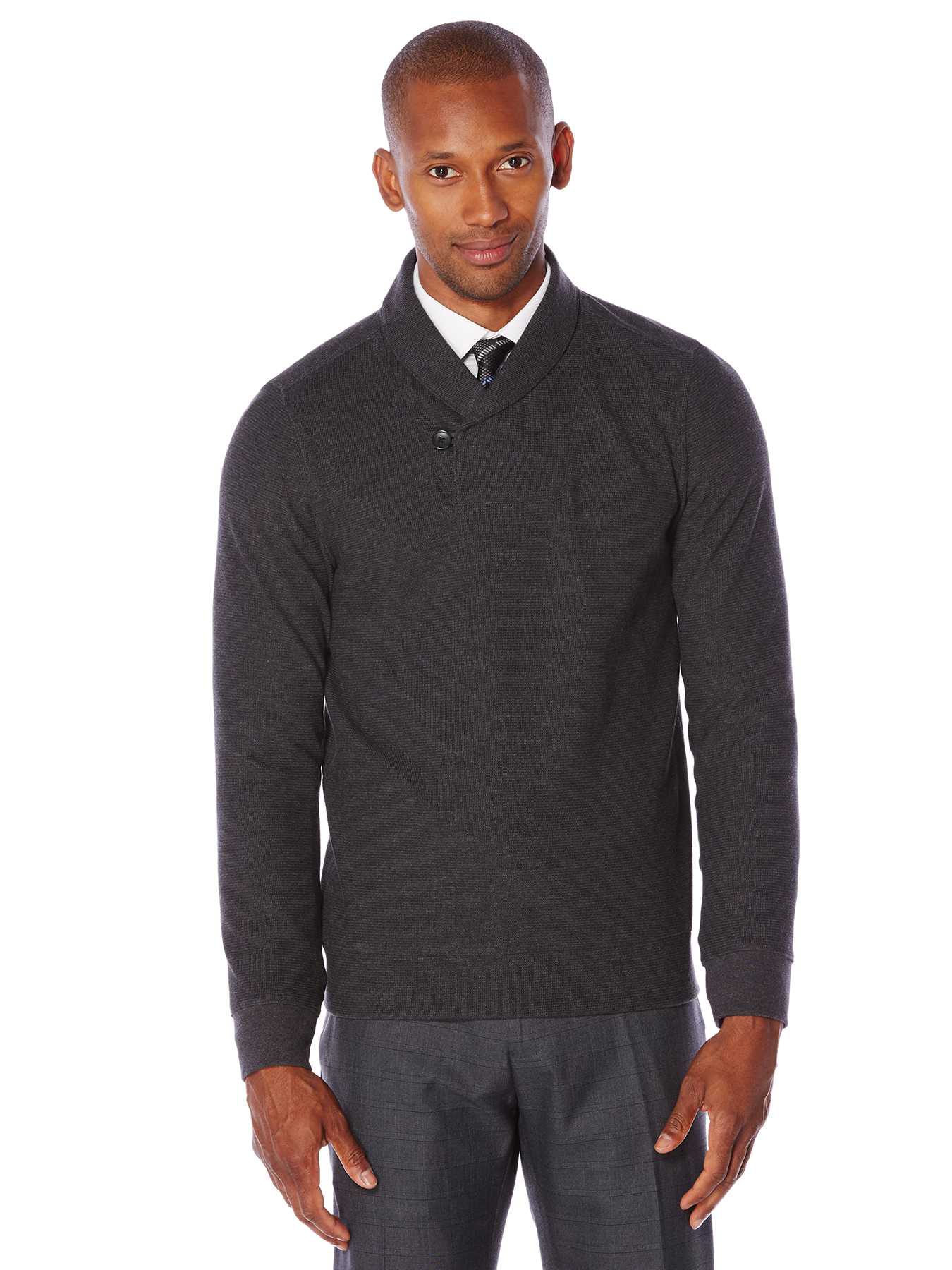 Perry Ellis Shawl Collar Pullover Sweater