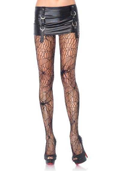 Black Spider Net Hosiery