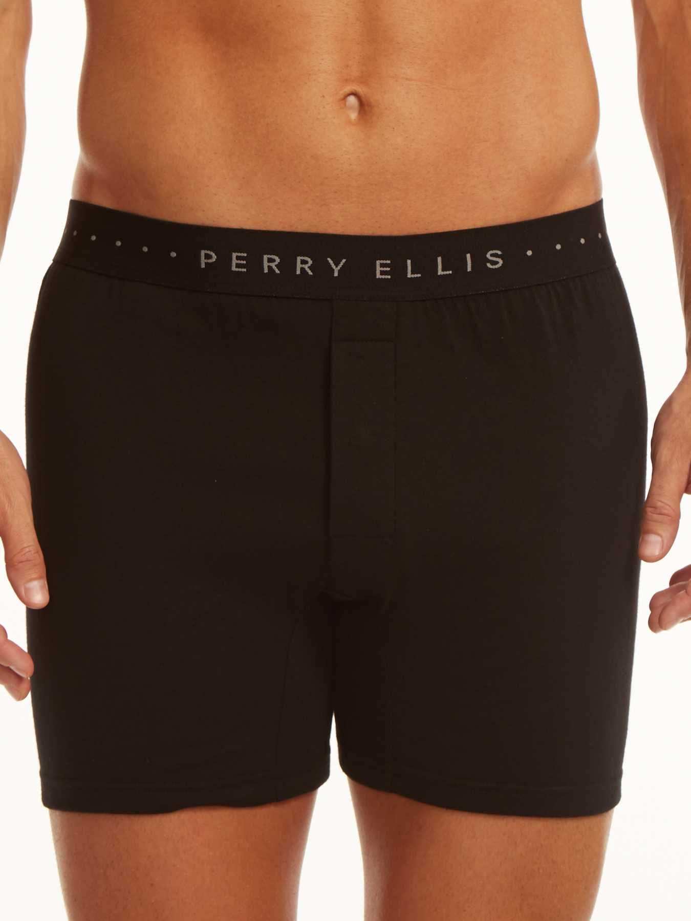 Perry Ellis Solid Trim Cotton Boxer