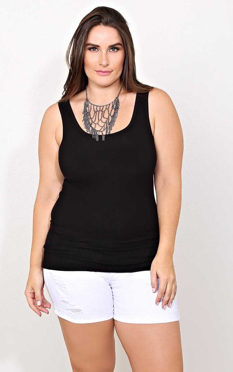 Plus Size Black Rib Knit Top - Black in Size 3X by Styles For Less