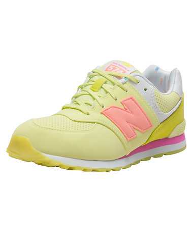 NEW BALANCE GIRLS Yellow Footwear / Sneakers