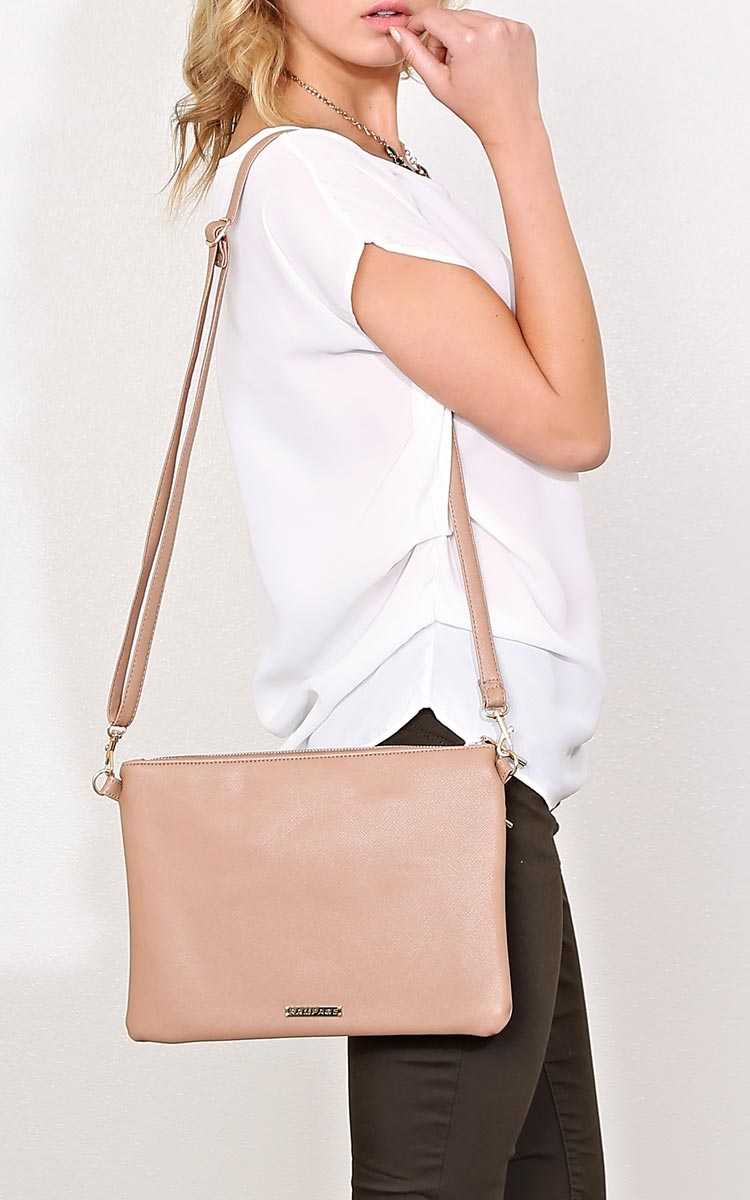 Belini Faux Leather Clutch - N/S - Mauve by Styles For Less