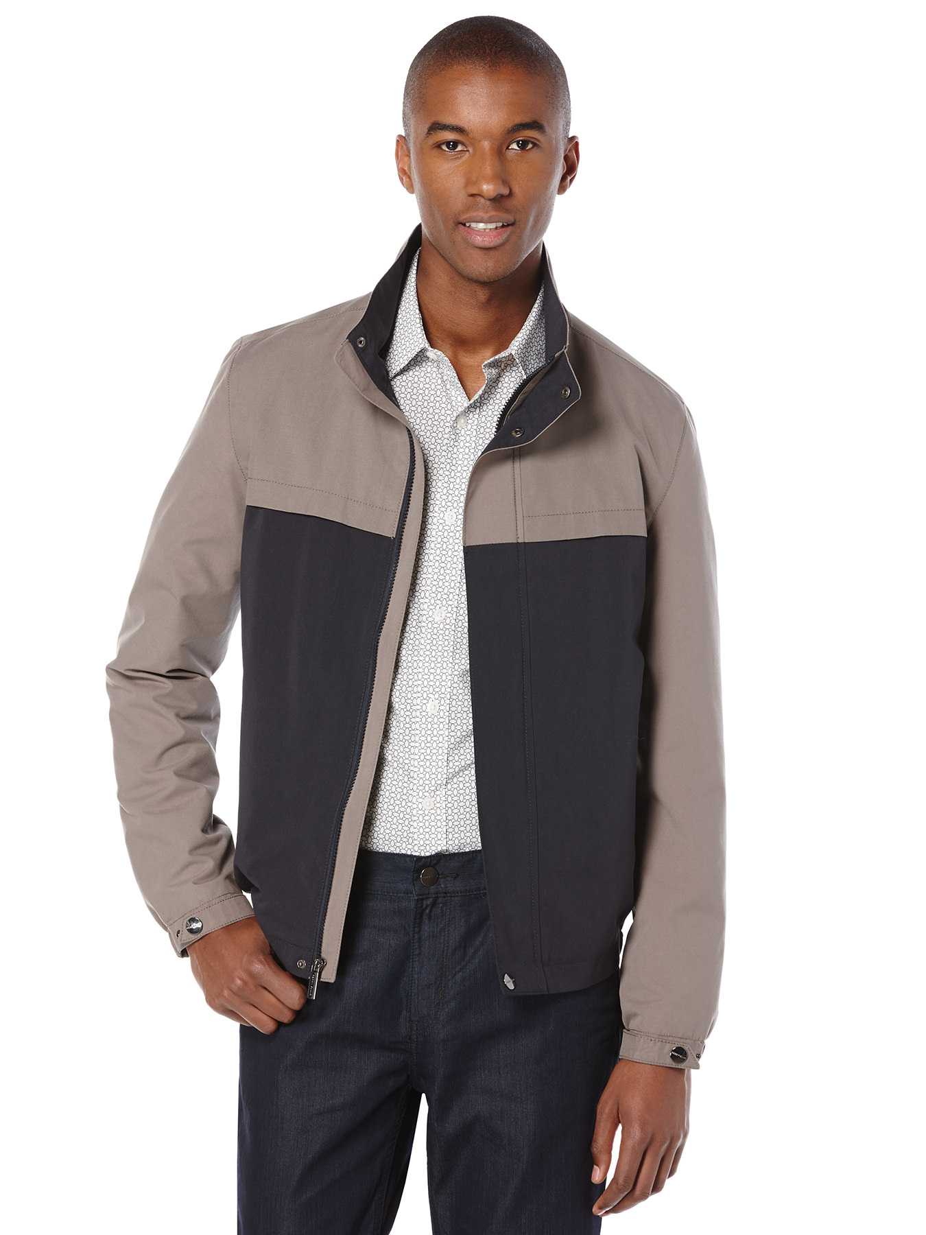 Perry Ellis Lightweight Color Block Jacket