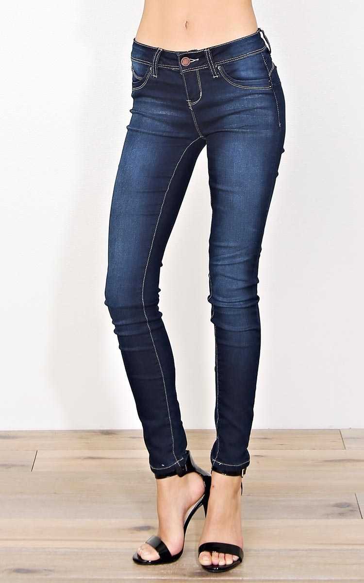 YMI Wanna Betta Butt Tessa Skinny Jeans - Dark Denim in Size 1 by Styles For Less