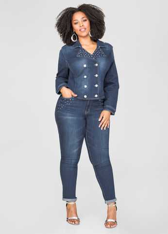Stone Embellished Skinny Jean