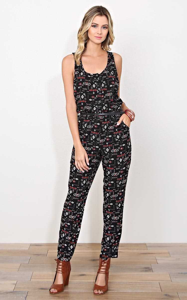 Adobe Vibes Woven Jumpsuit - SML - Rust Combo in Size Small by Styles For Less
