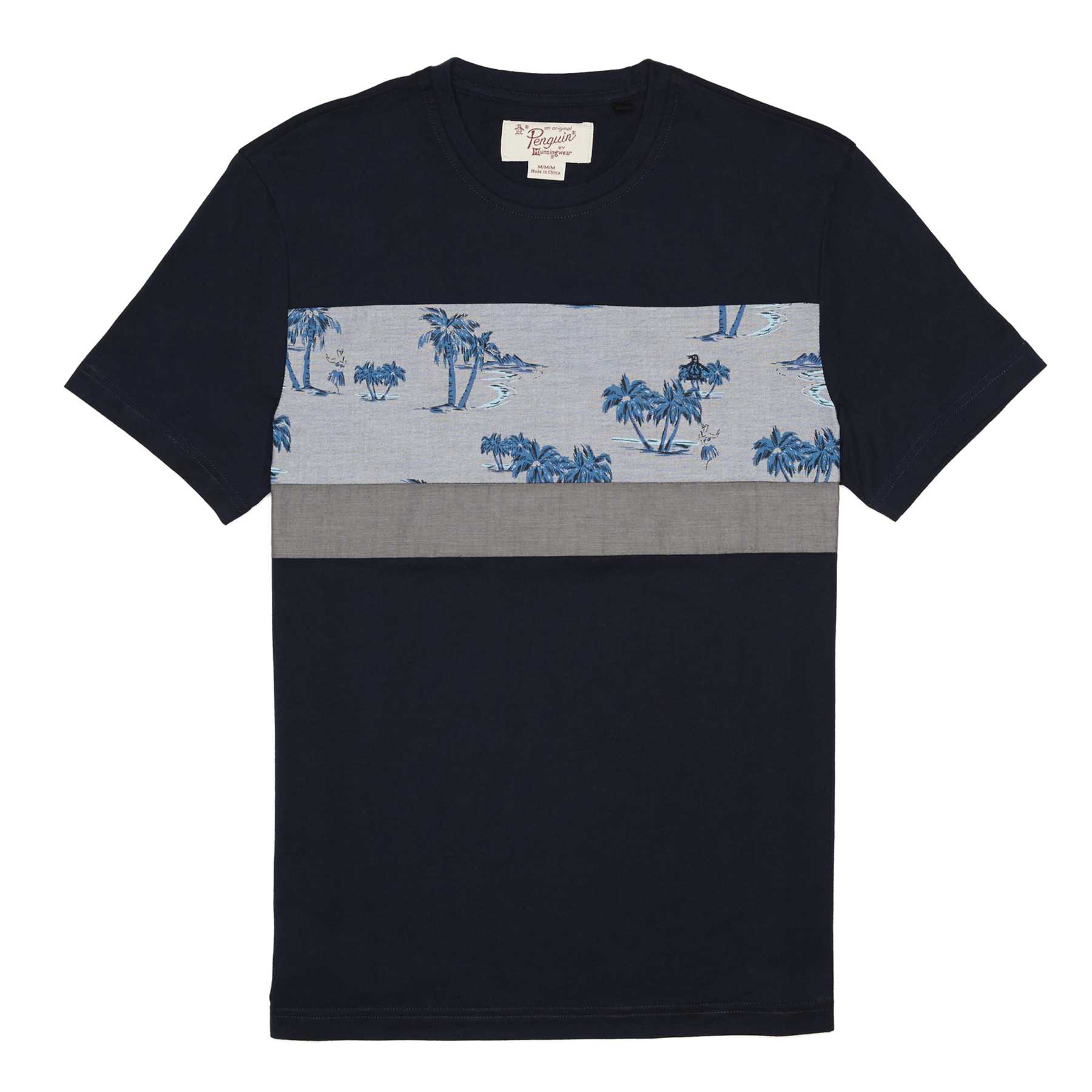 Original Penguin MIXED MEDIA STRIPE TEE