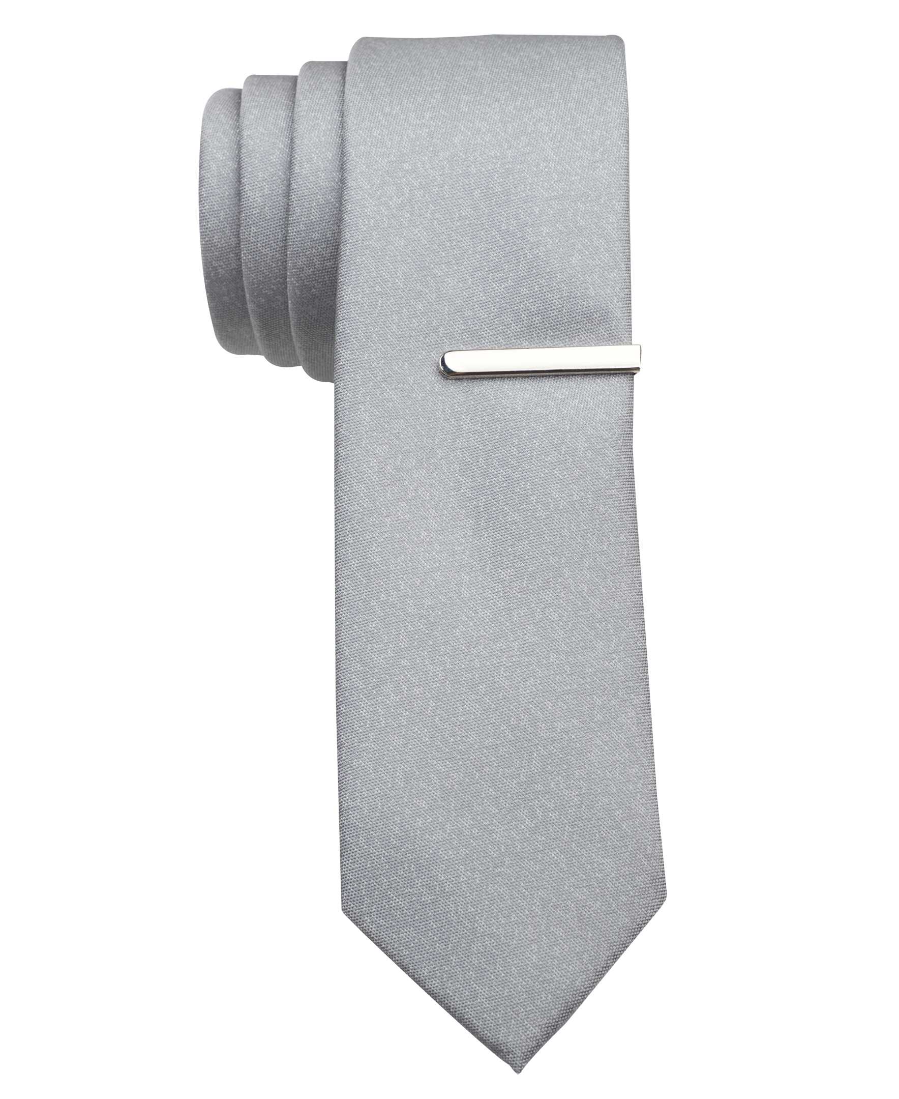Perry Ellis Metallic Solid Slim Tie