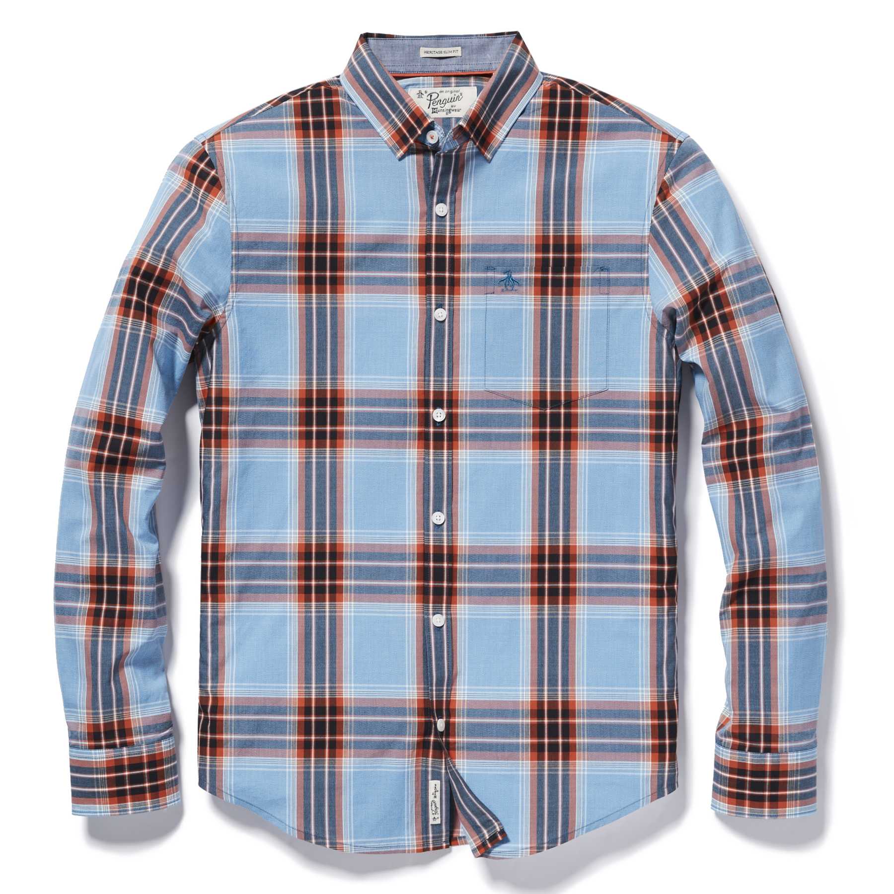 Original Penguin P55 SPACE DYE PLAID SHIRT
